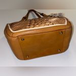 Brahmin  Rare Style Crocodile Leather Saddle Brown Tote Photo 11