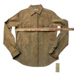 Jones New York Vintage 90s Country Petite Shirt Sz 6 P Beige Suede 100% Leather Photo 3