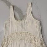 Hint of Mint Romantic Floral Lace Mini Swing Dress Women’s Medium Ivory Cream Photo 2