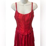 Gunne Sax VTG Jessica McClintock Lipstick Red Formal Gown Size 5/6 Crinoline Photo 5