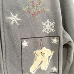 Croft & Barrow  Fleece Winter Jacket Women's Size XL Blue Gray Cottagecore‎ Snow Photo 2