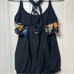 Tank top bathing suits top with sports bra and skort bottom Black Size M Photo 5