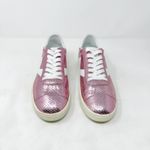 Stuart Weitzman [] Daryl Pink Metallic Snake Embossed Leather Sneakers Size 8.5 Photo 5