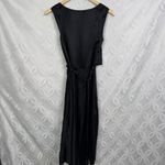 Elie Tahari Silk Beaded Midi Pleated Black Cocktail Party Dress Size 8 Photo 11