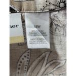 Alfred Dunner Floral Button Down Shirt Short Sleeve Neutral Print 18W Photo 7