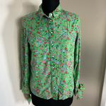 Levi's 31. Levi’s Floral Green Long Sleeve Button Down Blouse Size Small Photo 3