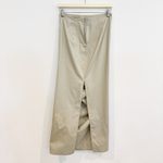 ZARA High Rise Ruched Long Maxi Skirt Slit Minimalist Boho Contemporary Tan XS Photo 7