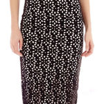 i Jeans by Buffalo Laser Cut Pencil Skirt Black White Small Photo 0