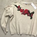 Woven Heart NWT Cropped Embellished Sweater Photo 0
