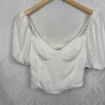 Aritzia ‎ Wilfred Novella Short Sleeve Puff-Sleeve Bustier Blouse Top Size XXS Photo 4