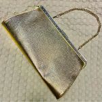 Vtg 80s Metallic Gold Clutch Hidden Chain Evening Bag Vintage Photo 4