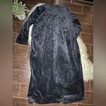 Cabernet full length navy blue Velour front zip lounge coat sz Large Photo 4