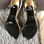 Nine West Gold Tone Open Sling Back Heeled Sandals Photo 5