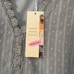 Dokotoo Blue Lace Trim Blouse Large NWT – Boho Romantic Top Gray Photo 6