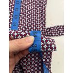 Banana Republic ‎ Red Blue Geometric Print Belted Shirt Dress Size 4 3/4 Sleeve Photo 5