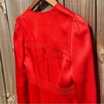 Maje  Rahon Red Orange Silky Textured Mini Dress Photo 9