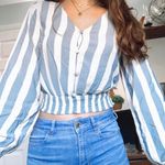 Arizona Jeans Company Long Sleeve Flowy Striped Blouse. Photo 0
