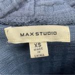 Max Studio  Sweatshirt Pullover Cowl‎ Neck Long Sleeve Waffle Knit Blue Women XS Photo 2