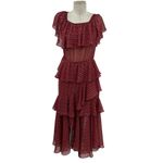 MISA Los Angeles Misa Los‎ Angeles Lina Dress Midi Maxi Off the Shoulder Pink Orange Size XS Photo 2