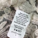 You Are Not Alone Ivory Lace Crochet Mesh Long Sleeve Top White Size L Photo 6