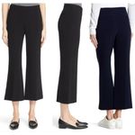 Theory  Laleenka Flare Crepe Dress Pants Women 2 Navy Workwear Academia Old Money Photo 1