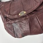 Chocolate Brown Leather Slouchy Crossbody Bag Purse Boho Crescent Y2K SO SOFT Photo 3
