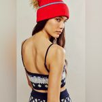 Free People  Intimately Falling For You Bralette Blue Motif Snowy‎ Combo Size XL Photo 2