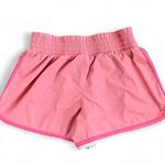 Reebok Women's Pink Shorts Size Medium Athletic Running Side Stripe White Trim Photo 1