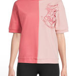 WIZARDING WORLD OF HARRY POTTER Hogwarts Embroidered Emblem Colorblock Size XL Pink Photo 0