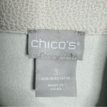 Chico's Chico’s Faux Suede Jacket Lace Up Sleeves Detail Cream 16/18 Chico’s Size 3 Photo 2