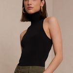 ALC Frank A.L.C. Black Paltrow Turtleneck Sleeveless Racerback Sz S Photo 8