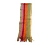 Talbots NWT, Wool Blend Ribbed Knit Multicolor Fringe Scarf Photo 7