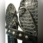 White House | Black Market  black crocodile sandals with studs Photo 2