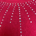 Laura Scott CHRISTMAS HOLIDAY Red Long Sleeve Pullover Sweater Rhinestones Detail Women’s S Photo 6