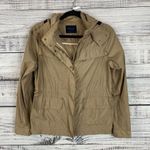 Zara Basic Kurtka Parka Hooded Jacket Tan Sm Brown Photo 0