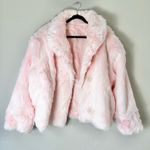 Vintage Faux Fur Pink Fuzzy Heavy Jacket Coat Size Large Photo 1
