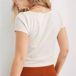 Aerie Fellin’ Good Knit Baby Short Sleeve T-Shirt Vintage Vanilla Medium Women’s Photo 4