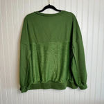 Green slouchy drop shoulder henley sweatshirt size large M6 Photo 9