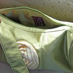 NEW Light Green Satin Baguette Shoulder Bag Handmade Vintage Chic Photo 2