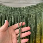 ZARA Maxi Skirt Multicolored Metallic Ombré Boho Maxi Skirt 100% Cotton Sz M Photo 7