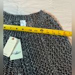 Lucky Brand NEW  Knit Gorgeous Black White Silver Metallic  Sweater Size M Photo 6