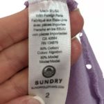 Sundry  SCOOP NECK LONG SLEEVE PURPLE STAR TOP SIZE 2/MEDIUM Photo 4