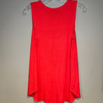 Womens Red Scoop Neck Tank Top Rayon Azules Brand Made in the USA Sz Medium Photo 1