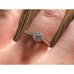 Boutique 1Ct Solitaire Platinum 925‎ Simulated Diamond Engagement Wedding Ring, Size 8 Photo 10