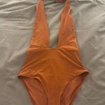 Aerie One Piece Burnt Orange Halter Swim Suit Photo 2
