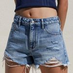 PacSun Distressed High Rise Festival Denim Shorts Size 26 Photo 1