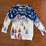 Talbots Sailboat Regatta Lightweight Cardigan Sweater Size Large Photo 2