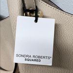 Sondra Roberts  Squared | Stone Vegan Leather Tote Satchel Shoulder Bag Photo 1