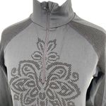 Athleta  Ombre Grey & Black Quarter Zip Pullover Top Size Medium Photo 1