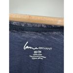 Lane Bryant  Shirt Women 22/24 Navy Blue NWT 1/2 Sleeve Cinch Cotton Casual Photo 6
